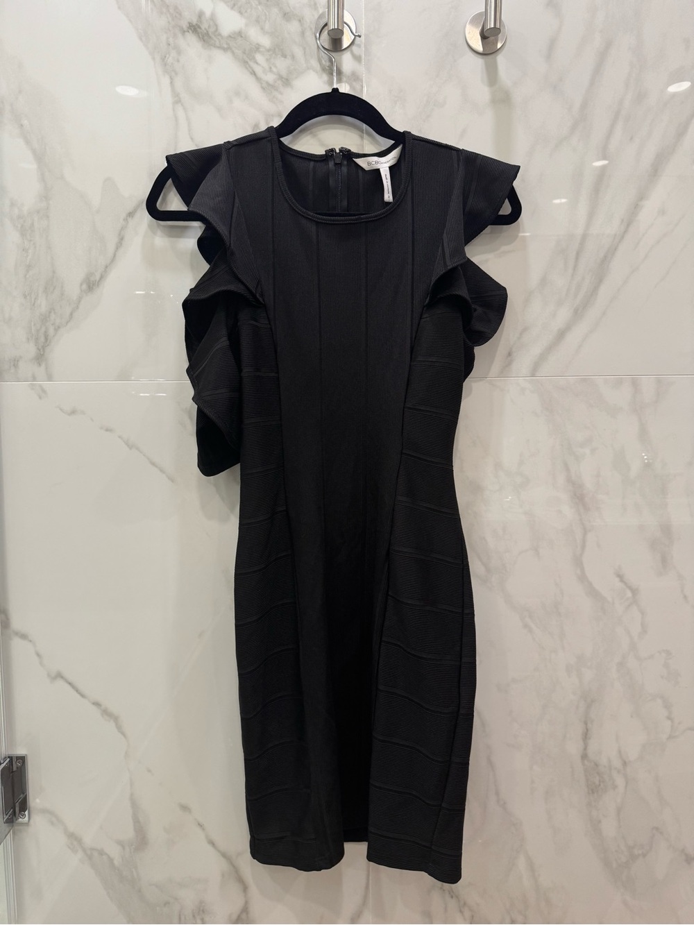 BCBGeneration Ruffle Sleeve Bodycon Dress